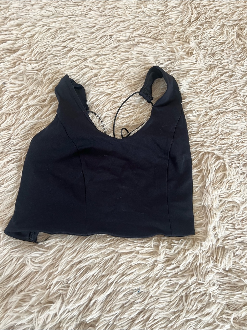 Free People Black Cropped Tank Top